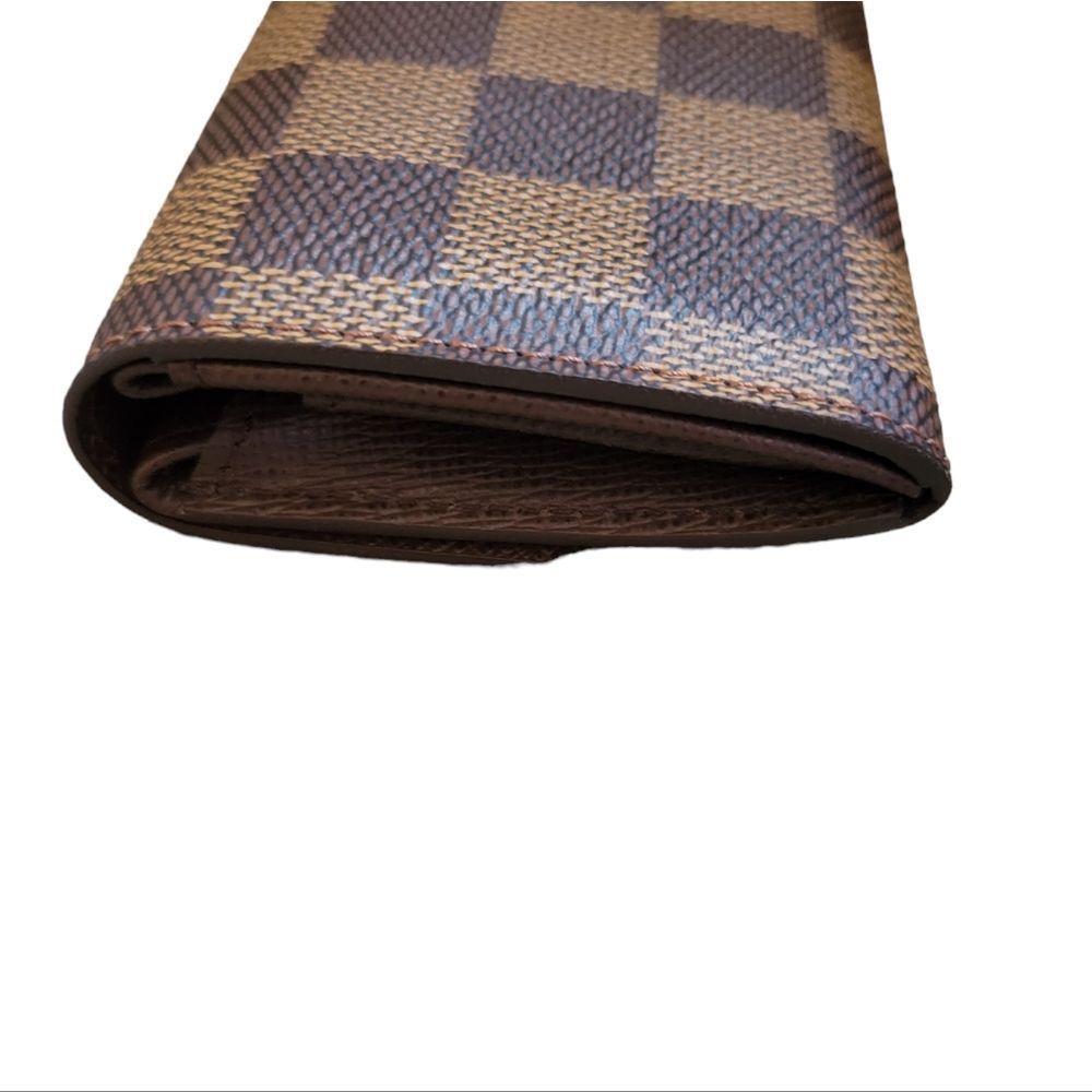LOUIS VUITTON Porte Monnaie Plat Damier Coin Case Ebene Damier Canvas - Picture 9 of 9
